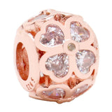 Multicolor Clover Crystal Beads 925 Silver Charm Bracelet DIY Jewelry