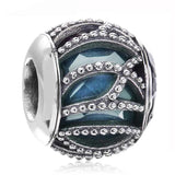 Multicolor Nature's Radiance Love Heart Bead 925 Silver Charm