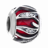 Multicolor Nature's Radiance Love Heart Bead 925 Silver Charm