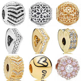 Clover Lace Love Charms for Europe Bracelet 925 Sterl