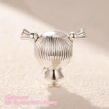 925 Sterling Silver Girl with Pigtails Charm Pink Enamel Fits Bracelets