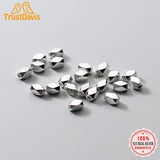 TrustDavis 925 Silver Rectangle Separator Beads Bracelet Necklace Jewelry