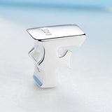 Sterling Silver Alphabet Charm Bead for Bracelets
