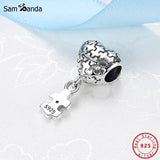 925 Sterling Silver Love Puzzle Pendant Charm for Bracelets Necklaces