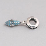S925 Silver Tropical Seahorse Pendant Charm Enamel
