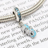 S925 Silver Tropical Seahorse Pendant Charm Enamel