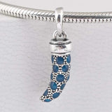 Boho Style Turquoise Amulet Necklace Pendant for 925 Silver Beads