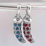 Boho Style Turquoise Amulet Necklace Pendant for 925 Silver Beads