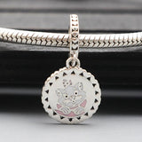 S925 Silver Cat Lady Dangle Charm for DIY Jewelry