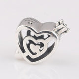 Girls Bracelet Bead Path to Love Arrow Heart Charms Lady Bangle Silver DIY Jewel