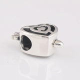 Girls Bracelet Bead Path to Love Arrow Heart Charms Lady Bangle Silver DIY Jewel