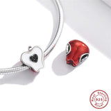 Silver 925 Endless Love Champagne Charm Beads CZ DIY Jewelry