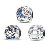 925 Silver Magic Eye Charms Beads Bracelet Woman Jewelry DIY Gift