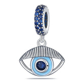 925 Silver Magic Eye Charms Beads Bracelet Woman Jewelry DIY Gift