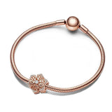 925 Silver Snowflake Charm Bead Pendant for Bracelet