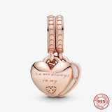 Silver 925 Bead Bracelet with Pendant Dangle Charm for Women