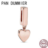 925 Silver Eternal Love Heart Crown Clip for Women's Watch Bracelet