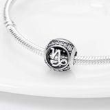 Plata Charms of Ley Silver Round Twelve Constellation Series Charm Bead