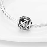 Plata Charms of Ley Silver Round Twelve Constellation Series Charm Bead