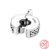 925 Silver Family Always Pave Clip Charm for Bracelets