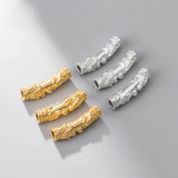 999 Pure Silver Dragon And Phoenix Tube Beads 30mm Gold/Silver Tone DIY Jewelry
