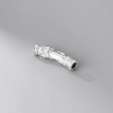 999 Pure Silver Dragon And Phoenix Tube Beads 30mm Gold/Silver Tone DIY Jewelry