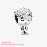 Mother's 100% Sterling Silver Boy Teenager Charm Beads for Bracelets