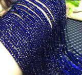 Spinel Round Faceted Loose Beads 2/3/4mm 14in for Jewelry Making Rainbow