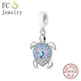 925 Silver Owl Dolphin Fish Bead for Charm Bracelet DIY