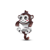 925 Sterling Silver Animal Charm Beads Bracelet DIY Jewelry Gift