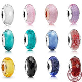 925 Silver Cut Glass Beads for Bracelet DIY Jewelry