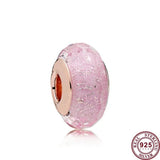 925 Silver Cut Glass Beads for Bracelet DIY Jewelry