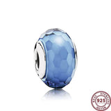 925 Silver Cut Glass Beads for Bracelet DIY Jewelry
