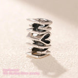 925 Sterling Silver Mom Script Charm Bead for Bracelets