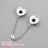 Spring 925 Silver Multi-Colored Safety Chain Multi-Colored CZ & Crystals