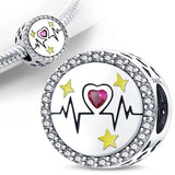 925 Silver Heartbeat Charm for Women Gift