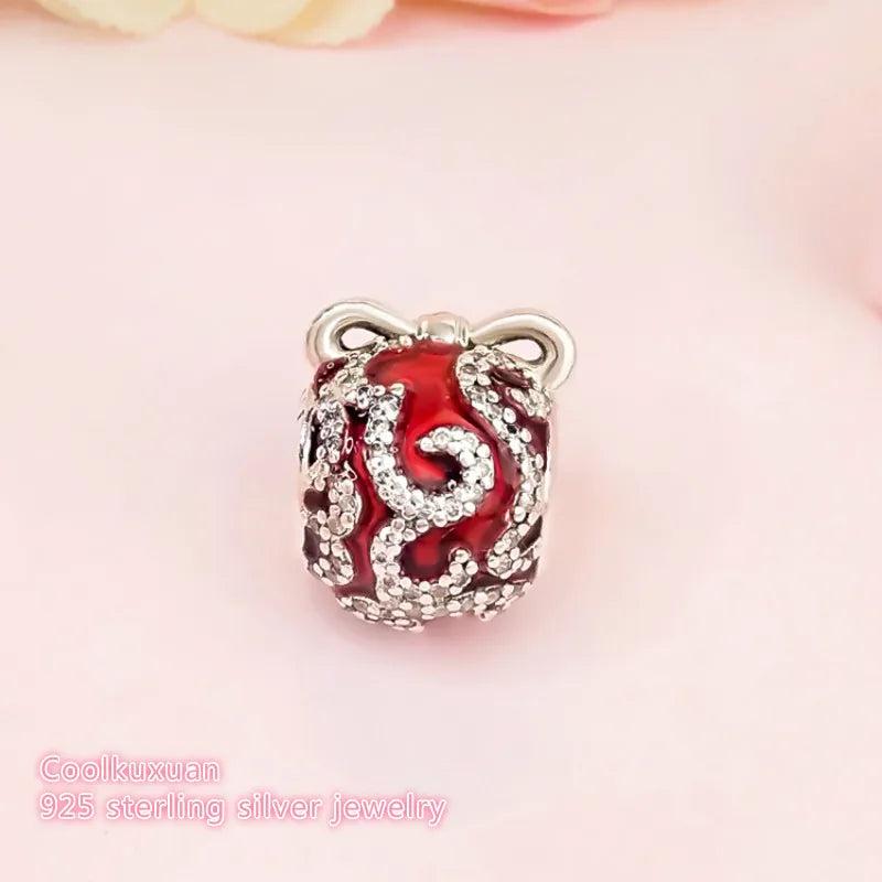 925 Sterling Silver Christmas Ornament Charm Bead for Bracelet DIY Jewelry