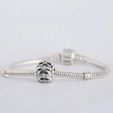 Clear CZ Bow-knot Charm Bead 925 Sterling Silver Christmas Bow Bead