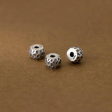 925 Sterling Silver Bumpy Stone Pattern Vintage Loose Beads