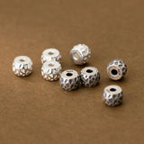 925 Sterling Silver Bumpy Stone Pattern Vintage Loose Beads