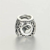 Princess Crown 925 Silver Charm Bead with CZ for Bracelet