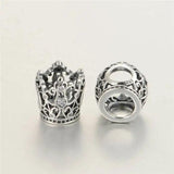 Princess Crown 925 Silver Charm Bead with CZ for Bracelet