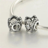 Princess Crown 925 Silver Charm Bead with CZ for Bracelet