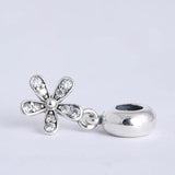 Sterling Silver Daisy Dangle Charms Pendant for Bracelets & Necklaces