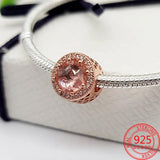 925 Silver Heart Gemstone Charm for Bracelet Necklace DIY