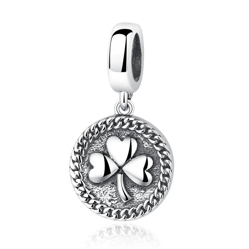 925 Sterling Silver Retro Style Charms Pendant Bracelet DIY Jewelry Gift