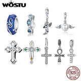 925 Sterling Silver Retro Style Charms Pendant Bracelet DIY Jewelry Gift