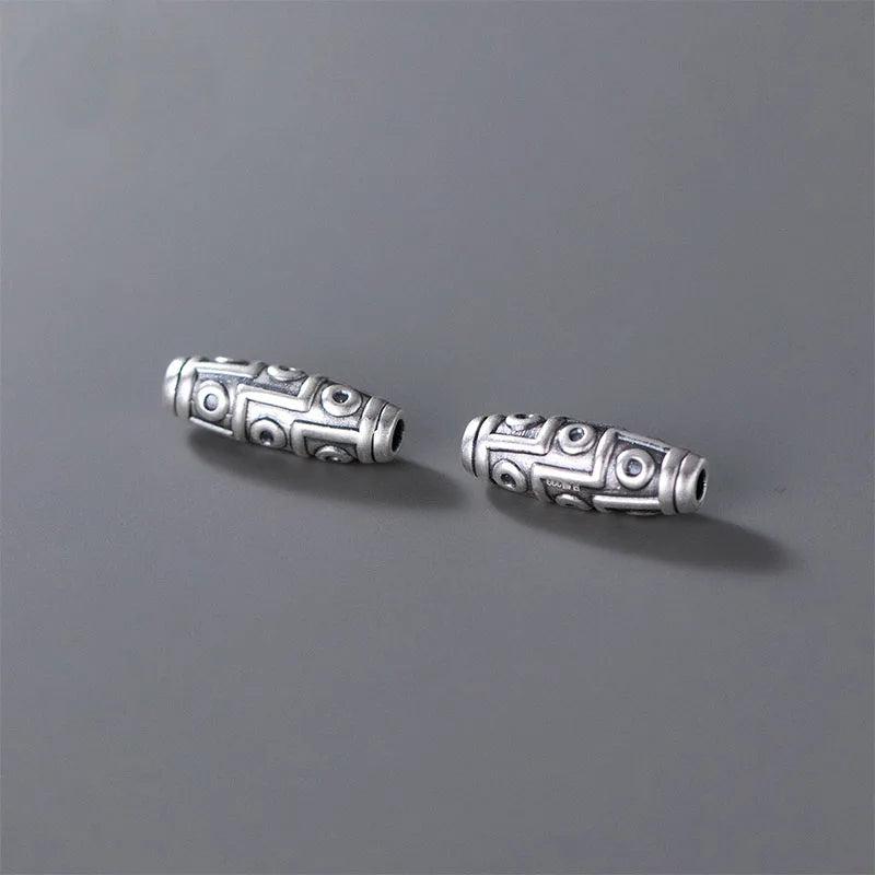999 Pure Silver Tibetan Oval Beads 21.5x7.5mm