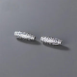 999 Pure Silver Tibetan Oval Beads 21.5x7.5mm