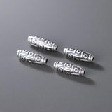 999 Pure Silver Tibetan Oval Beads 21.5x7.5mm